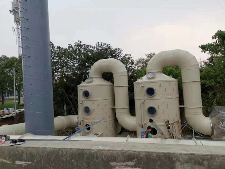 二級噴淋塔處理含氰廢氣 二級噴淋塔處理含氰廢氣